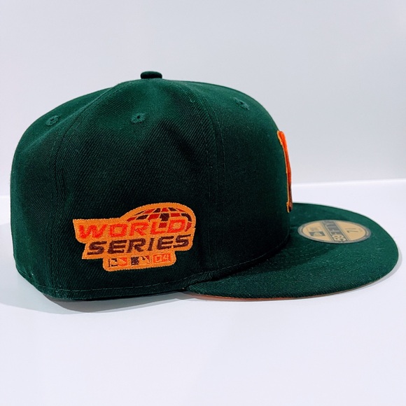 BOSTON RED SOX MLB GREEN AUTUMN COLLECTION Fitted Hat with World Series Patch. - Picture 2 of 10